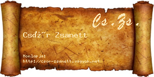 Csór Zsanett névjegykártya